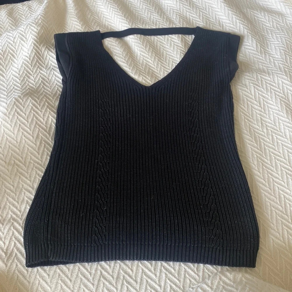 Armani exchange metallic knit heavy weight sweater top